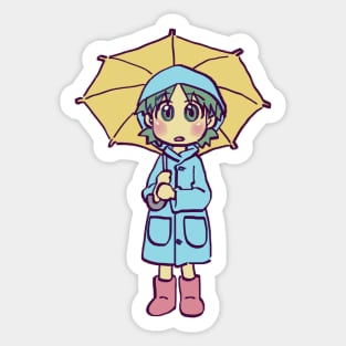 rainy season yotsuba in raincoat Sticker